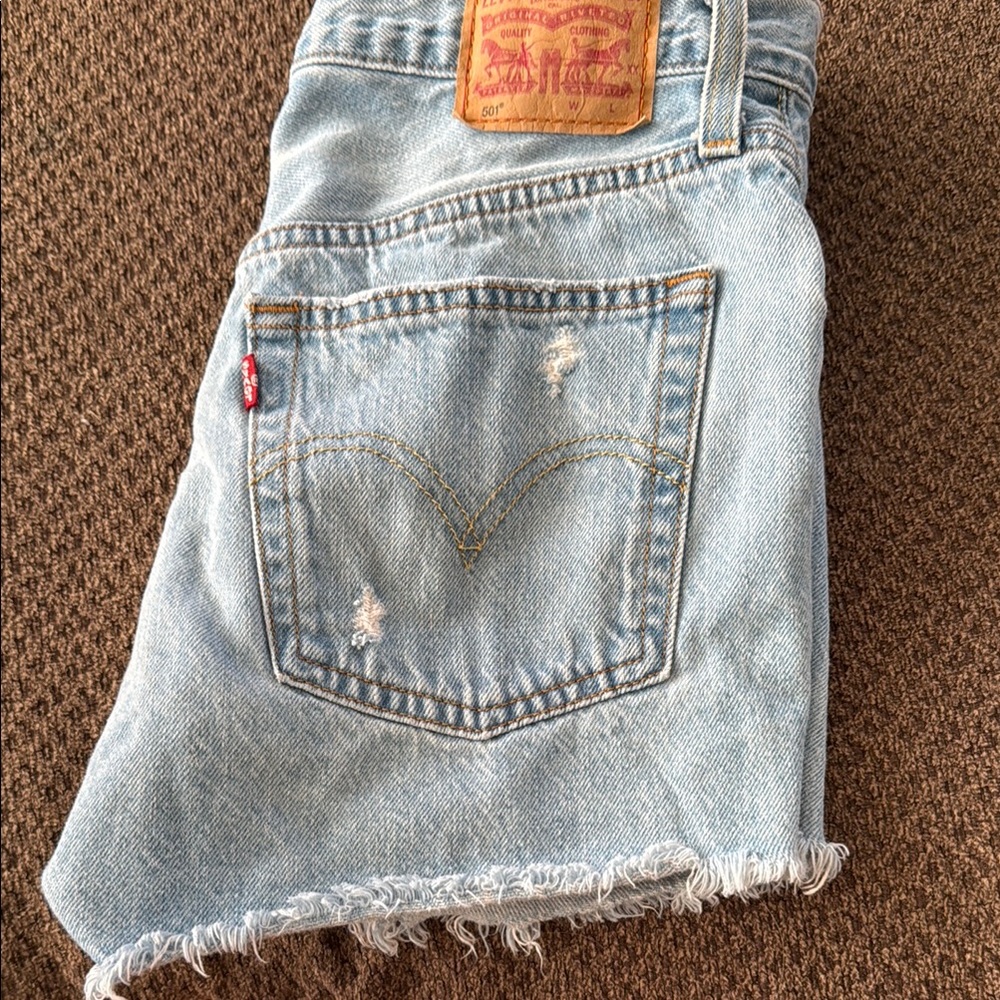 Levi's Classic Blue Denim Cutoff Shorts